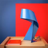 Habitat 60 Ribbon 36cm Metal Table Lamp - Blue