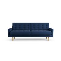 Habitat Fenner Fabric 3 Seater Sofa - Navy Blue - Ash Leg