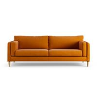 Habitat Newington Fabric 4 Seater Sofa - Orange - Ash Leg