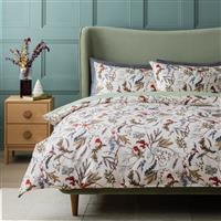 Argos Home Cotton Robin Foliage Neutral Bedding Set - King