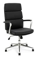 Habitat Callan Leather Mix Office Chair - Black