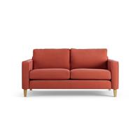 Habitat Flint Fabric 2 Seater Sofa - Papaya - Ash Leg