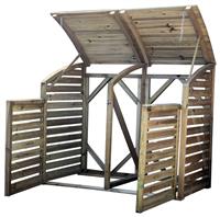 Mercia Pressure Treated Wooden Double Bin Store