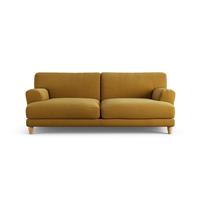 Habitat Askem Fabric 3 Seater Sofa - Gold - Ash Leg
