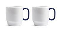 Designed By Sebastian Conran Set of 2 Porcelain Mugs - Blue