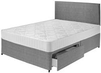 Argos Home Elmdon Comfort 2 Drawer Double Divan Bed - Grey