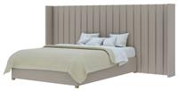 Aspire Grandeur Wing Kingsize Ottoman Bed Frame - Off White