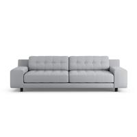 Habitat Hendricks Fabric 4 Seater - Grey - Black Leg