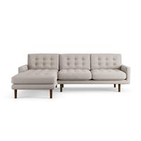 Habitat Fenner Left Hand Corner Sofa - Stone - Dark Leg