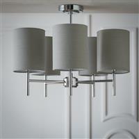 Argos Home Candelabra Steel 5 Light Ceiling Light - Grey