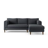 Habitat Newington Right Hand Corner Sofa - Charcoal-Dark Leg