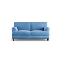 Habitat Askem Velvet 2 Seater Sofa - Sky Blue - Dark Leg