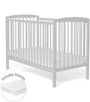 Baby Elegance Starlight Baby Cot with Mattress - Grey