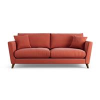 Habitat Lomond Fabric 4 Seater Sofa - Papaya - Dark Leg