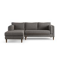 Habitat Newington Left Hand Corner Sofa - Charcoal -Dark Leg