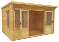 Mercia 4m x 3m Pent Log Cabin