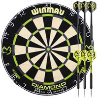 Winmau Michael van Gerwen MvG Diamond Dartboard & Darts Set