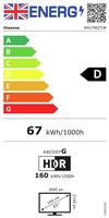 Hisense 65 In 65U7NQTUK Smart 4K UHD HDR Mini LED Freely TV