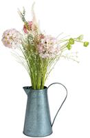 Argos Home Artificial Flower & Fern Bouquet in Metal Jug