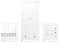 Cuddleco Clara 3 Piece Nursery Furniture Set - White