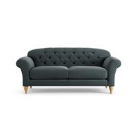 Habitat Brooker Fabric 3 Seater Sofa - Charcoal - Ash Leg
