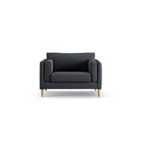 Habitat Newington Fabric Cuddle Chair - Charcoal - Ash Leg