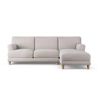 Habitat Askem Fabric Right Hand Corner Sofa -Natural-Ash Leg