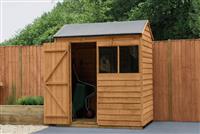 Forest Garden Overlap Dip Treated Reverse Apex Shed - 6x4ft