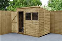 Forest Wooden Overlap 1 Clear Window Apex Shed 7 x 5ft