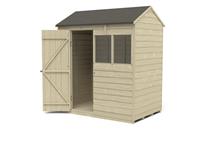 Forest Wooden Overlap 2 Clear Window Apex Shed 6 x 4ft