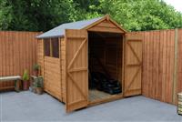 Forest Wooden Overlap Double Door Apex Shed 8 x 6ft