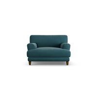 Habitat Askem Fabric Cuddle Chair - Teal - Dark Leg