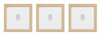 "Habitat 3 Pack Oak Effect Wooden Picture Frames - 4x4"""