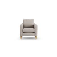 Habitat Flint Fabric Armchair - Stone - Ash Leg