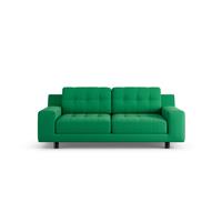 Habitat Hendricks Fabric 2 Seater - Emerald Green- Black Leg