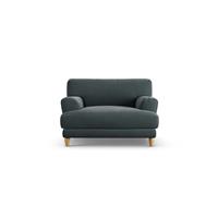 Habitat Askem Fabric Cuddle Chair - Charcoal - Ash Leg