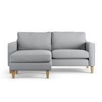 Habitat Flint Fabric Reversible Corner Sofa - Grey - Ash Leg