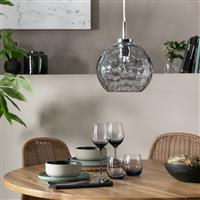 Argos Home Luxe Glass Pendant Light - Chrome