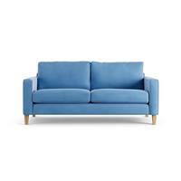 Habitat Flint Velvet 3 Seater Sofa - Sky Blue - Ash Leg