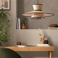 Habitat Otto 20x50cm 3 Tier Easy Fit Lampshade - Natural