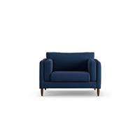 Habitat Newington Fabric Cuddle Chair - Navy Blue - Dark Leg