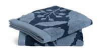 Habitat Foliage 2 Pack Face Cloth - Navy