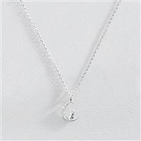 Revere Sterling Silver Bunny In the Moon Necklace