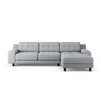 Habitat Hendricks Right Hand Corner Sofa - Grey - Black Leg