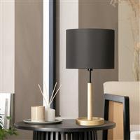 Argos Home Gloss 47cm Pine wood Table Lamp - Natural & Grey