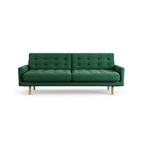 Habitat Fenner Fabric 3 Seater Sofa - Green - Ash Leg