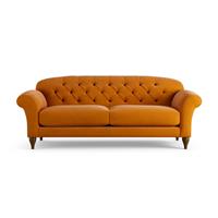 Habitat Brooker Fabric 4 Seater Sofa - Orange - Dark Leg