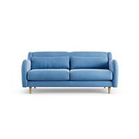 Habitat Turnmill Velvet 2 Seater Sofa - Sky Blue - Ash Leg