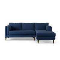 Habitat Newington Right Hand Corner Sofa -Navy Blue-dark Leg