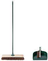 Charles Bentley Large Outdoor Broom & Wide Dustpan Set